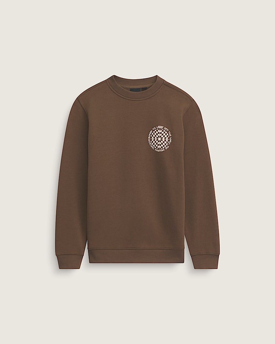 Kids Vertigo Vans Loose Crew Sweatshirt VANS Vintage Cocoa Brown ALT1