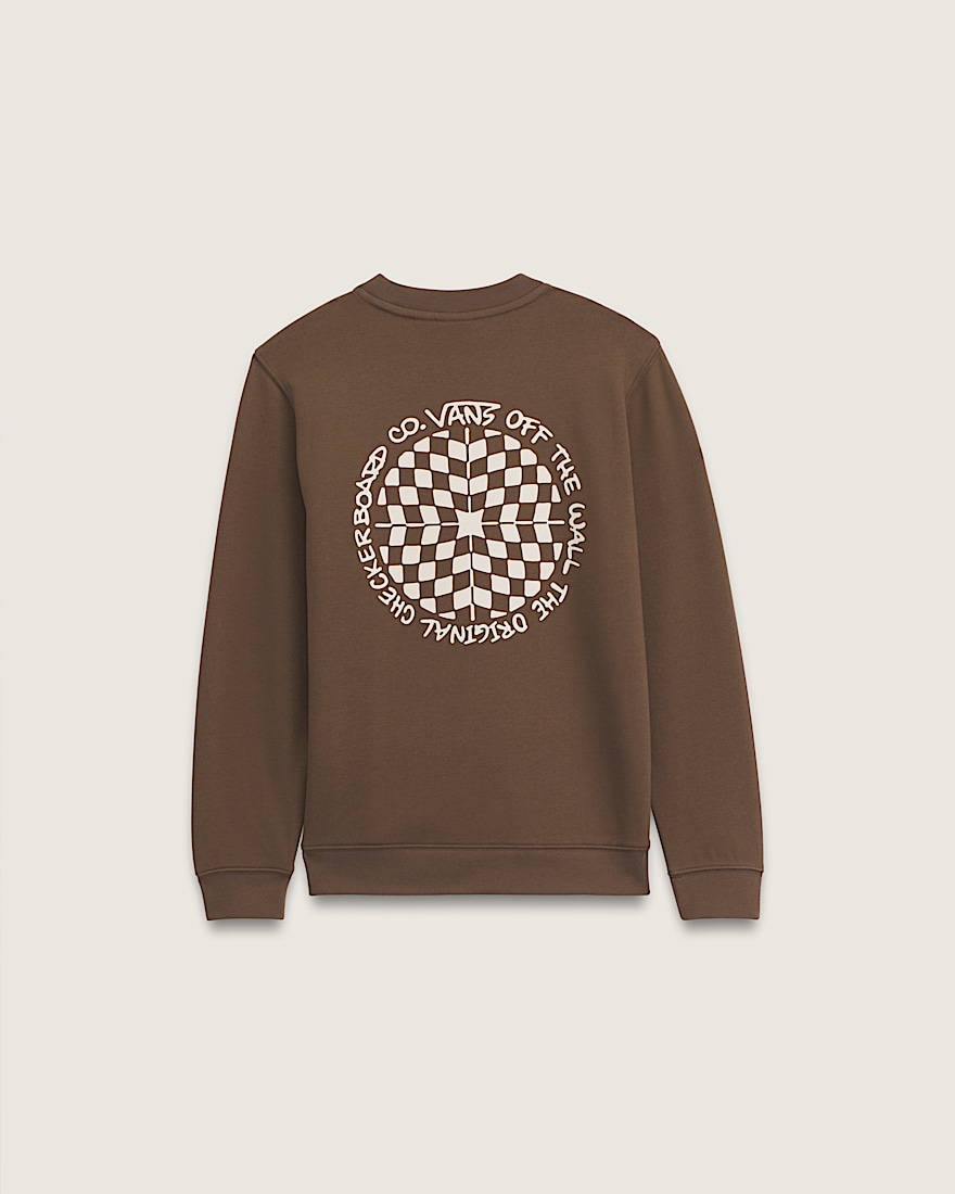 Kids Vertigo Vans Loose Crew Sweatshirt VANS Vintage Cocoa Brown HERO