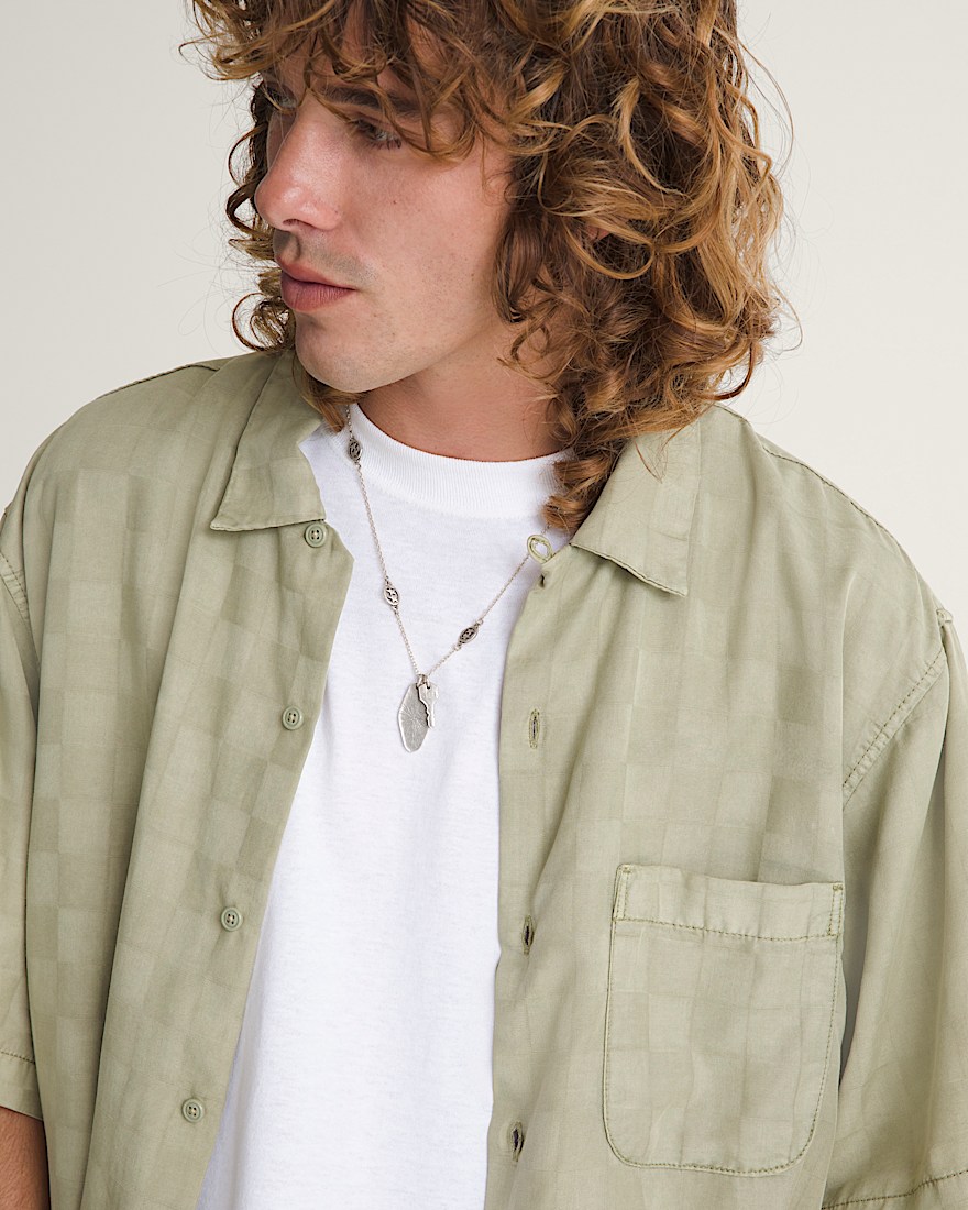 Van Doren Check Camp Shirt VANS Soft Sage Green ALT4