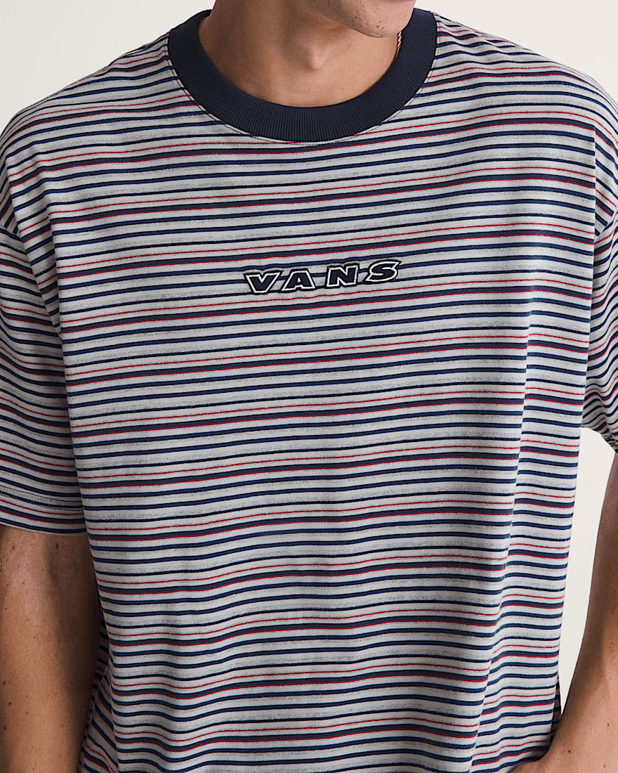 Cameron Stripe Knit Shirt VANS Parisian Night Blue  Cement Heather Grey ALT4