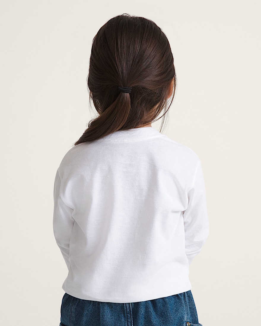 Little Kids Sun Dip Long Sleeve TShirt VANS White ALT3