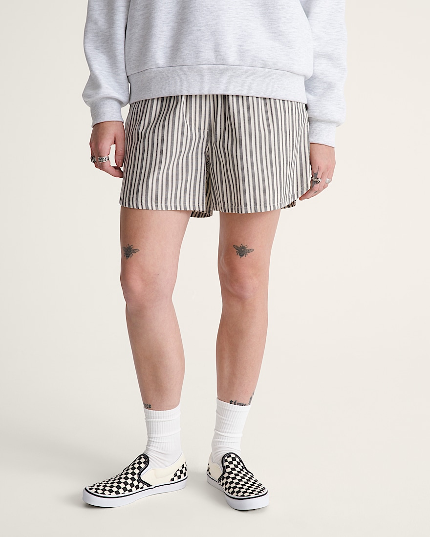 Pull On Stripe Shorts VANS BlackWhite ALT2