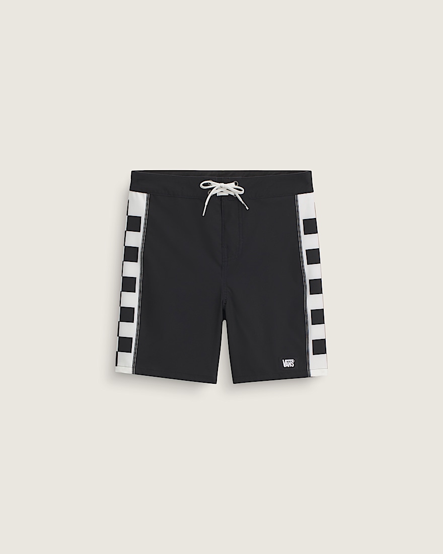 Kids New Daily Sideline Boardshorts VANS Black  Marshmallow White HERO
