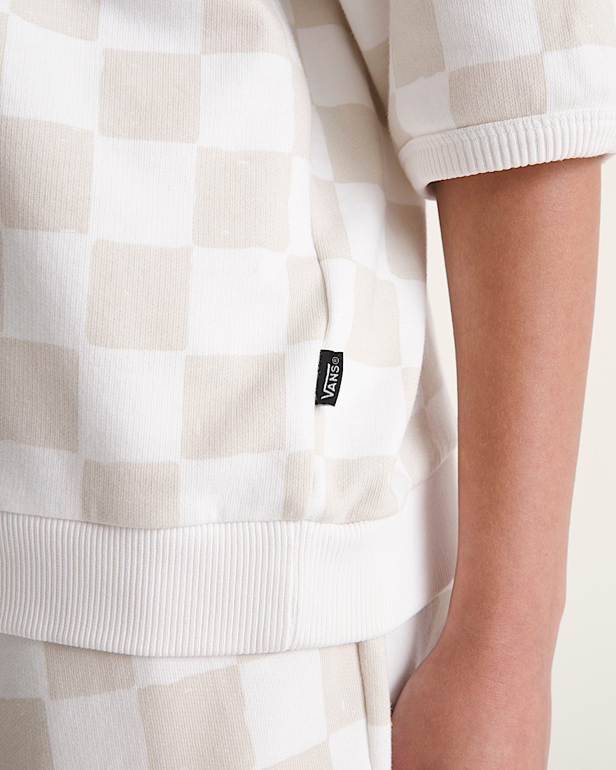 Classmate Check Sweatshirt VANS Egret White ALT4