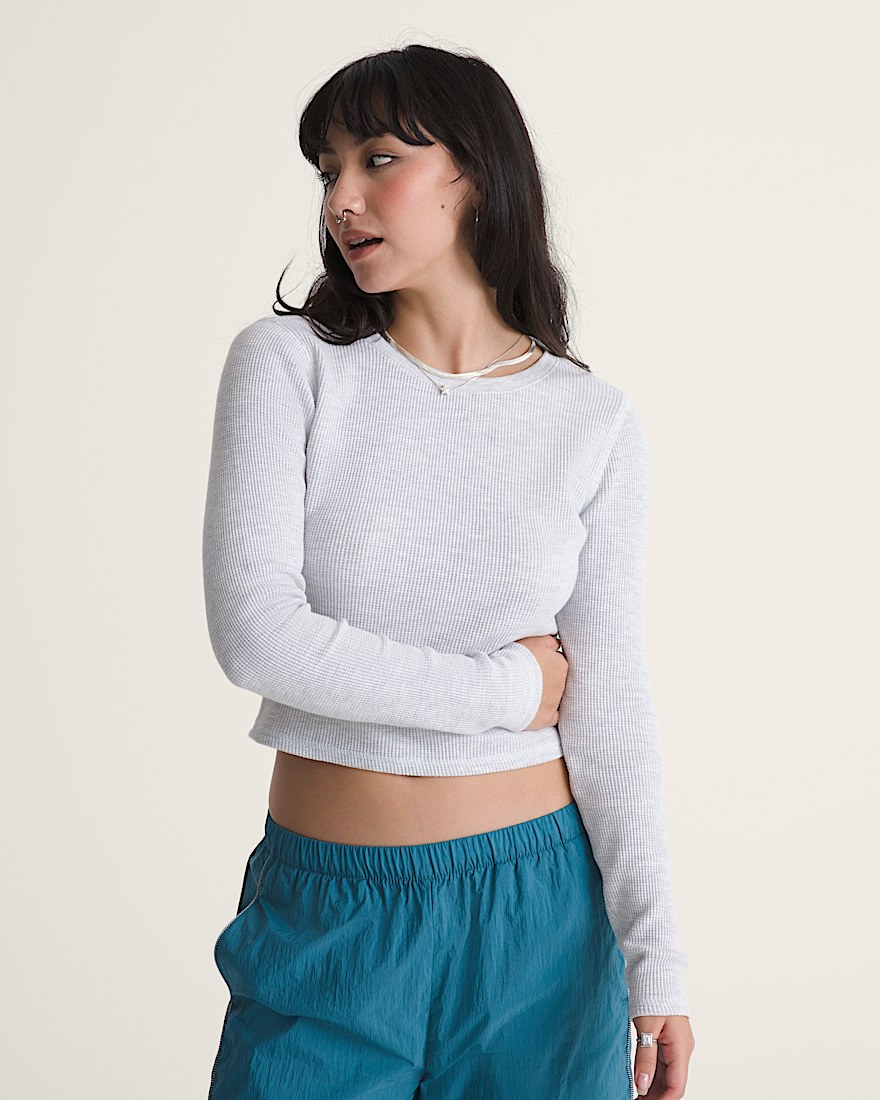 Waffle Long Sleeve VANS WHITE HEATHER ALT2