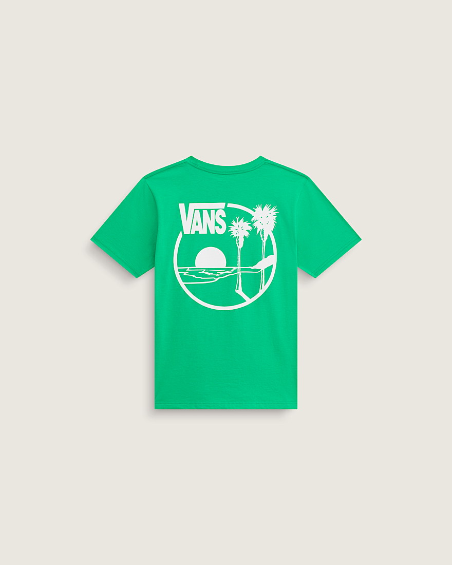 Kids Sano TShirt VANS Vivid Verdant Green HERO