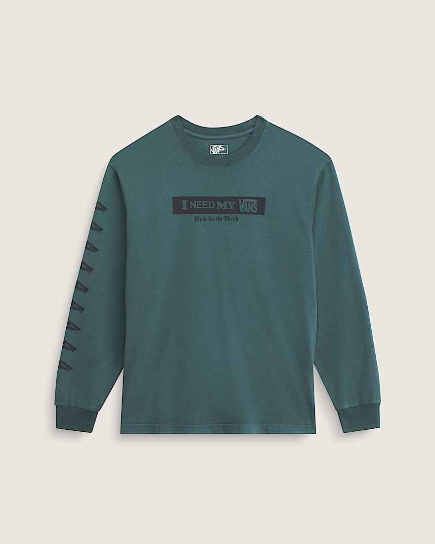 I Need My Long Sleeve TShirt VANS Mossy Olive Green ALT1