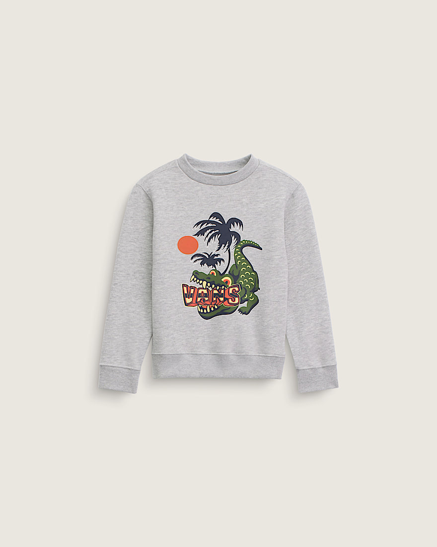 Little Kids Wise Croc Crew Sweatshirt VANS Cement Heather Grey HERO
