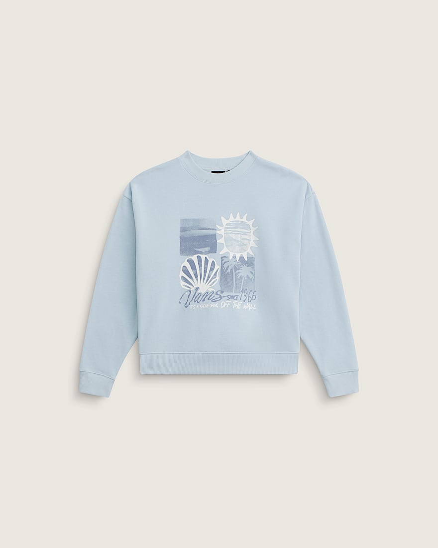 Kids Shore Thing Os Crew Sweatshirt VANS Dawn Mist Blue HERO