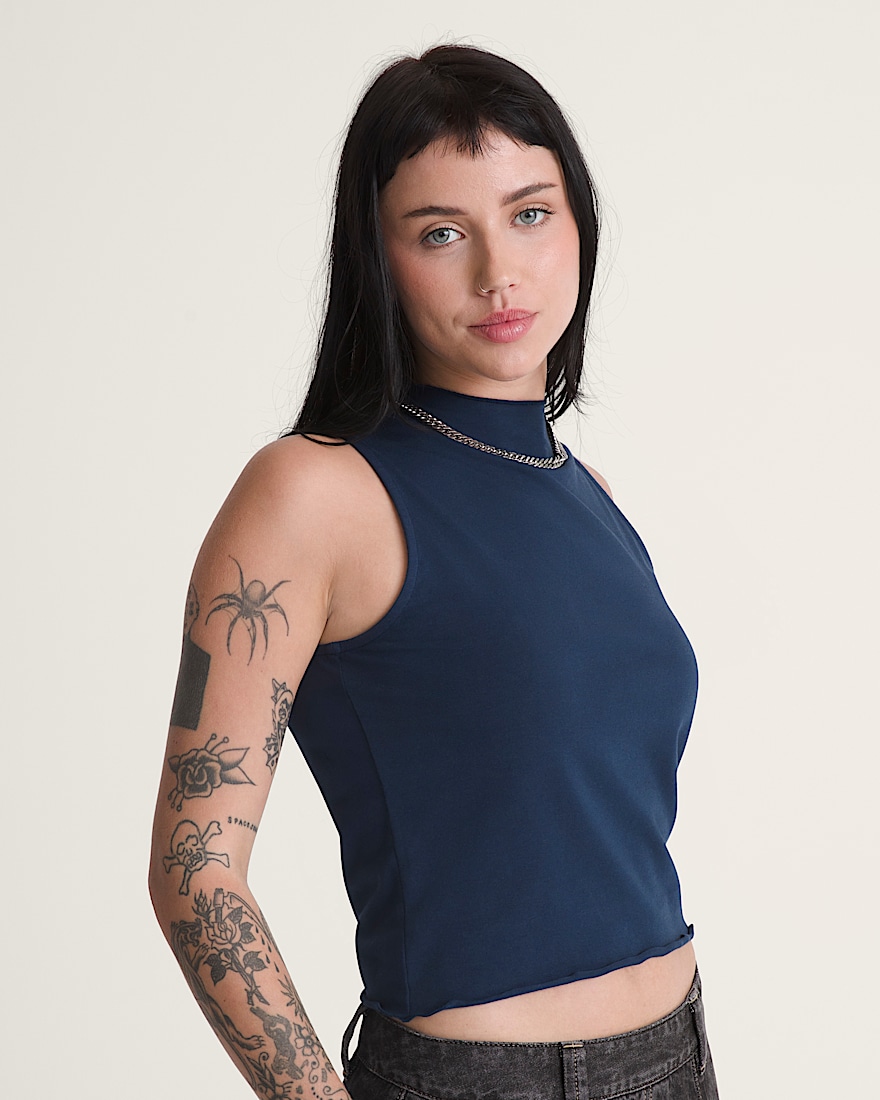 Mock Neck Tank Top VANS Dress Blues ALT2