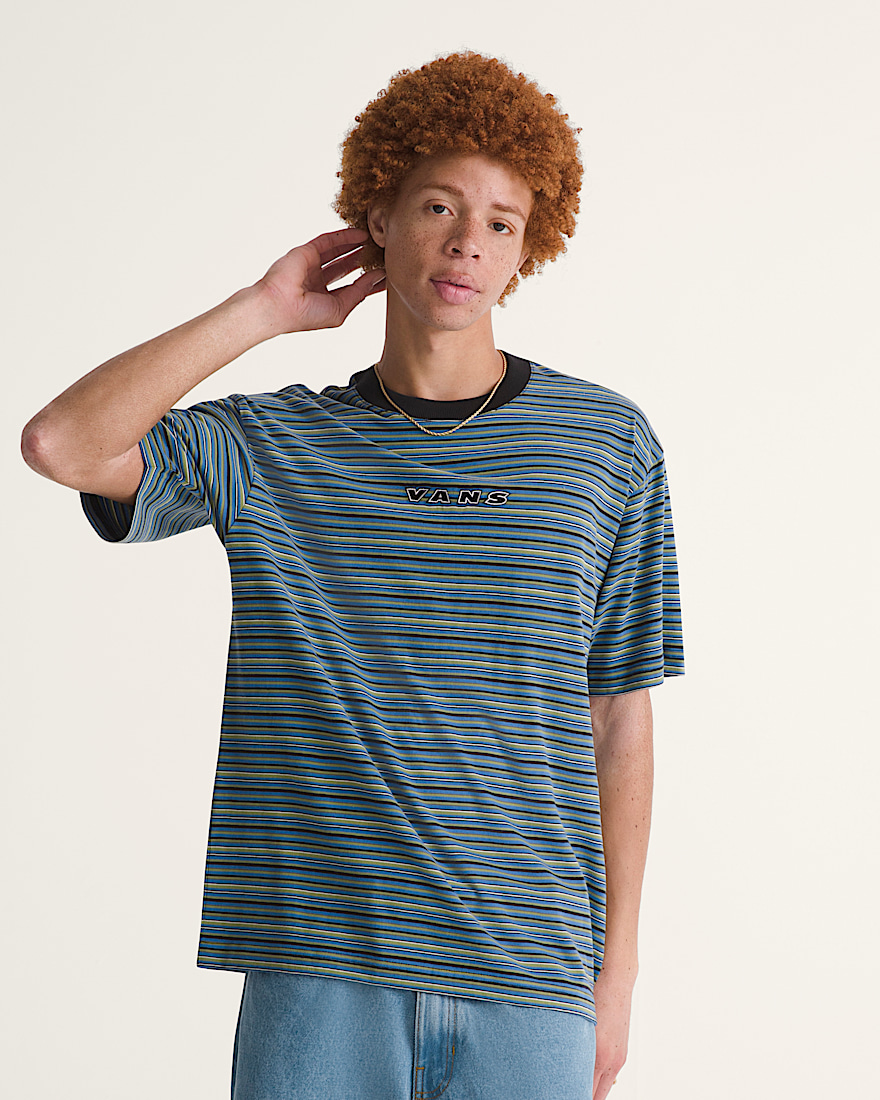 Cameron Stripe Knit Shirt VANS Black  True Blue ALT2