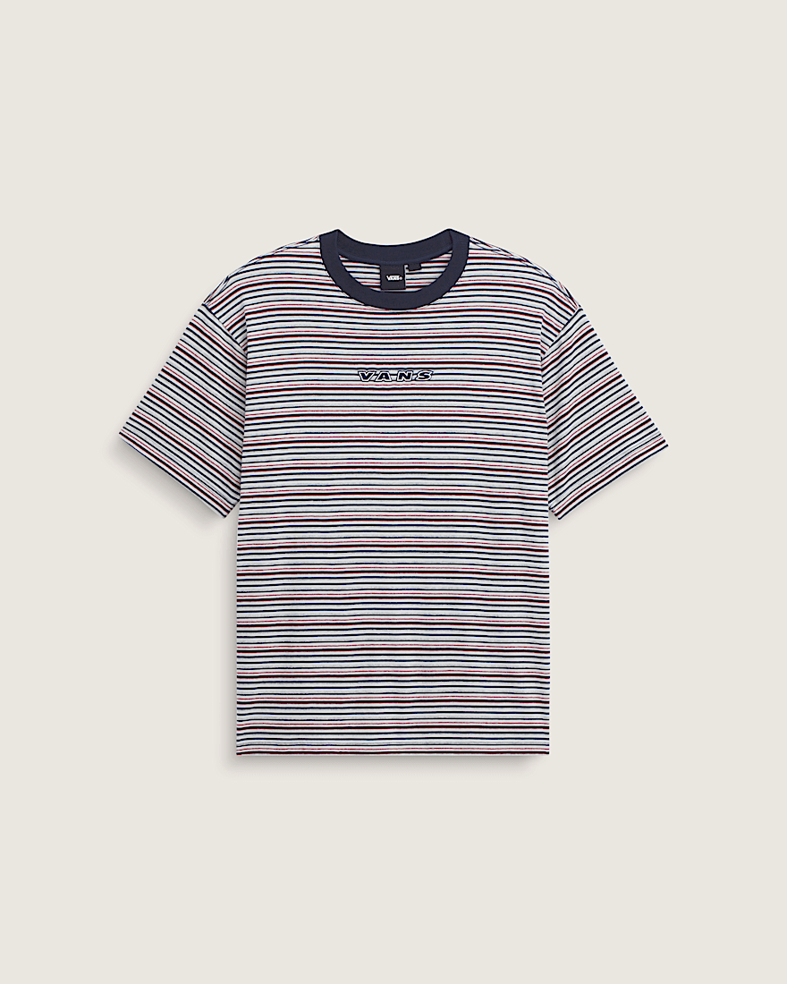 Cameron Stripe Knit Shirt VANS Parisian Night Blue  Cement Heather Grey HERO