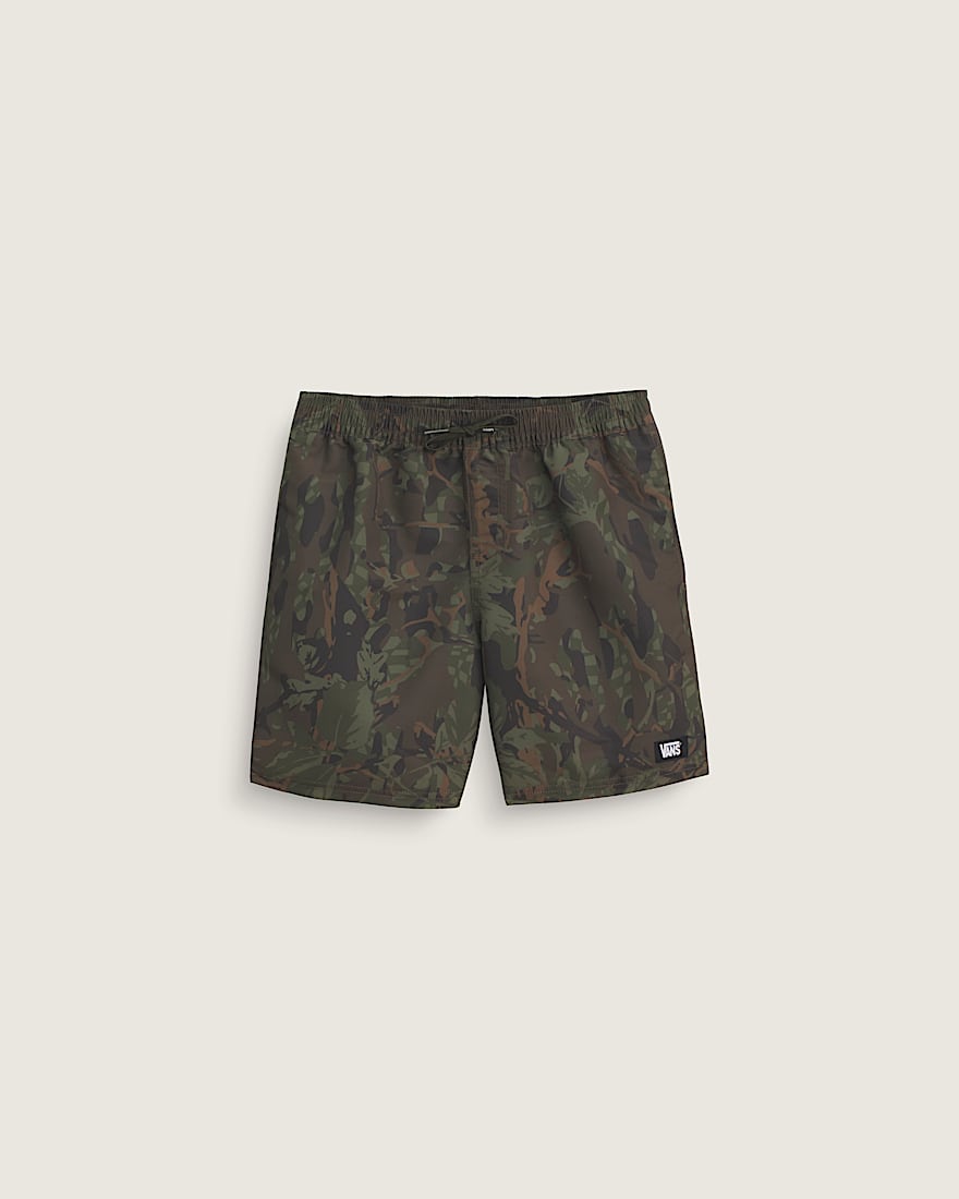 Kids Primary II Printed Elastic Boardshorts VANS Obsidian Fern Green HERO
