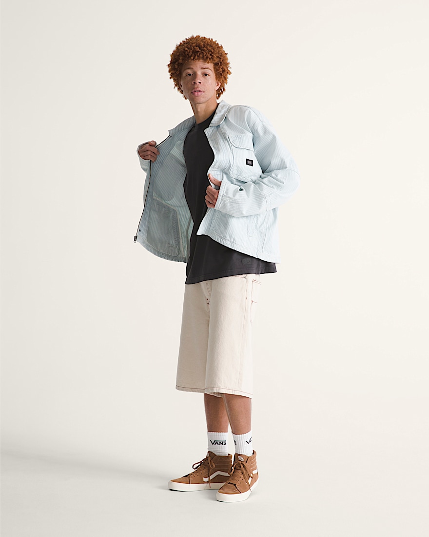 Umber Denim Stripe Jacket VANS Ice Stripe Blue ALT4