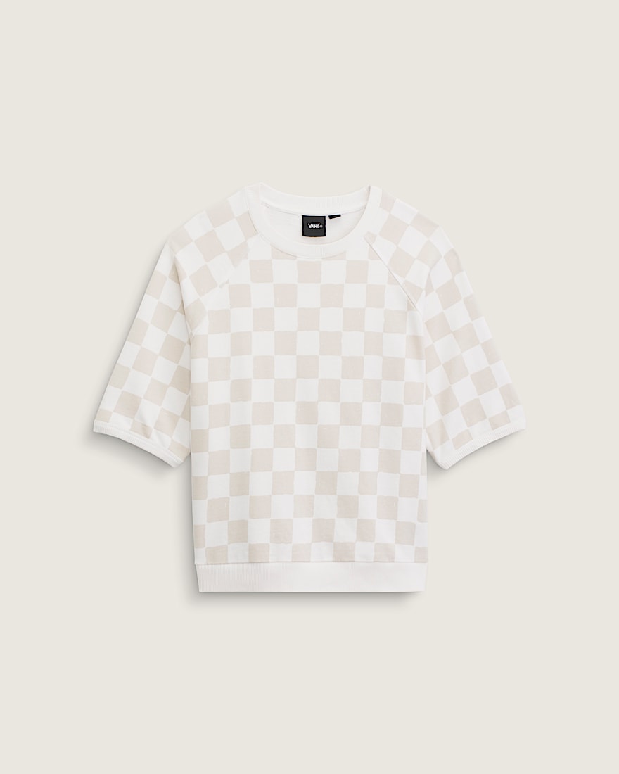 Classmate Check Sweatshirt VANS Egret White HERO