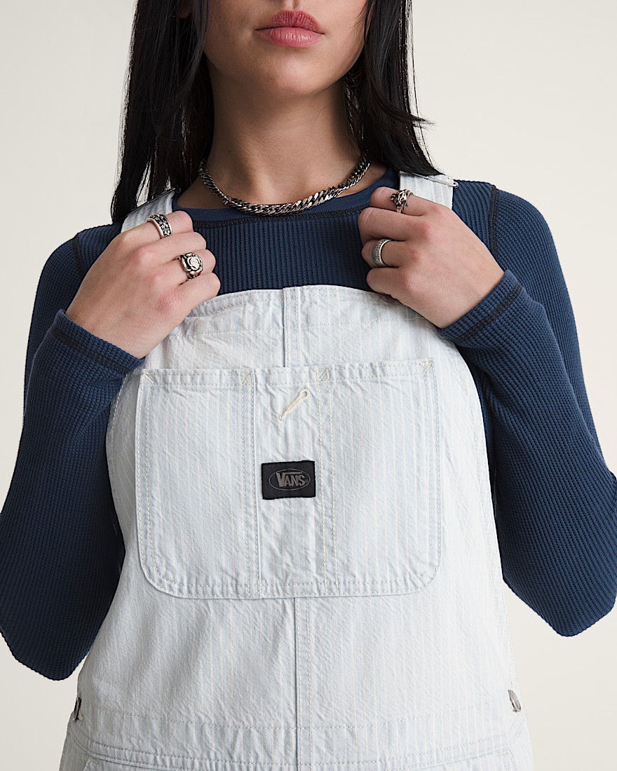Chore Stripe Overalls VANS Ice Stripe Blue ALT5