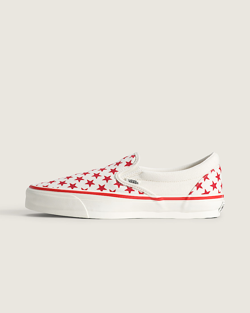Premium Classic SlipOn Shoe VANS Racing Red  Marshmallow White HERO