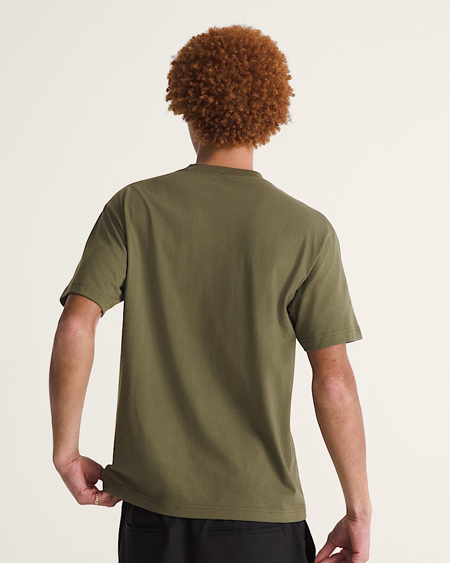 Stretch Logo TShirt VANS Mossy Olive Green ALT3