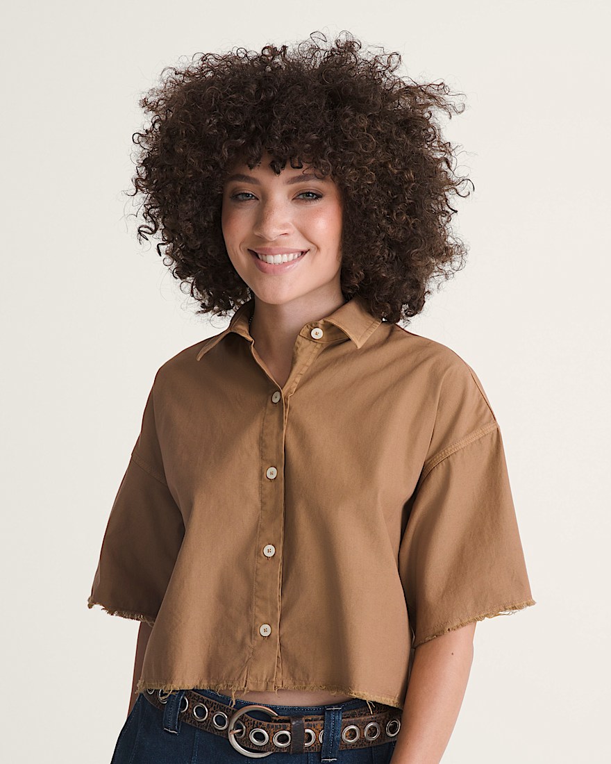 Crop Shirt VANS Dachshund Brown ALT2