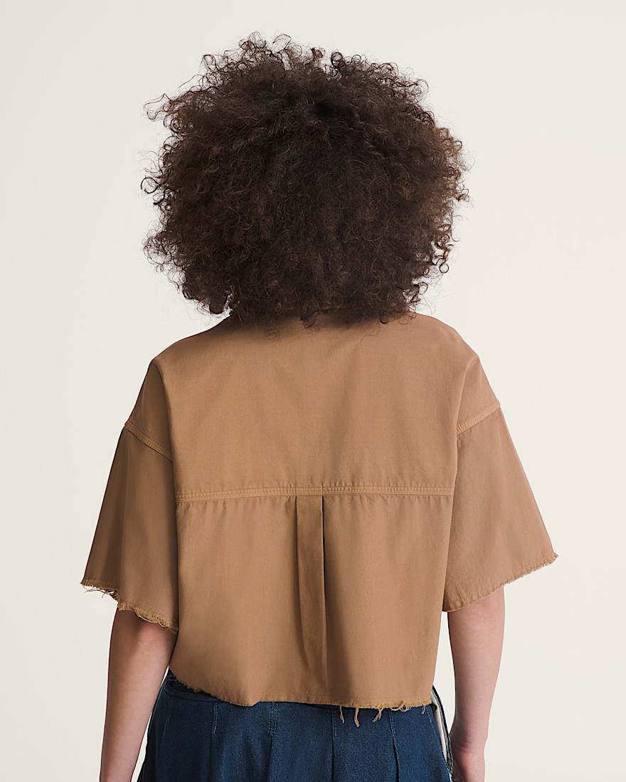 Crop Shirt VANS Dachshund Brown ALT3