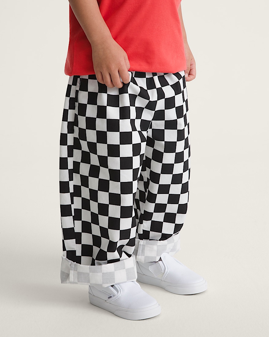 Little Kids Liam Elastic Waist Pants VANS Black  White ALT5