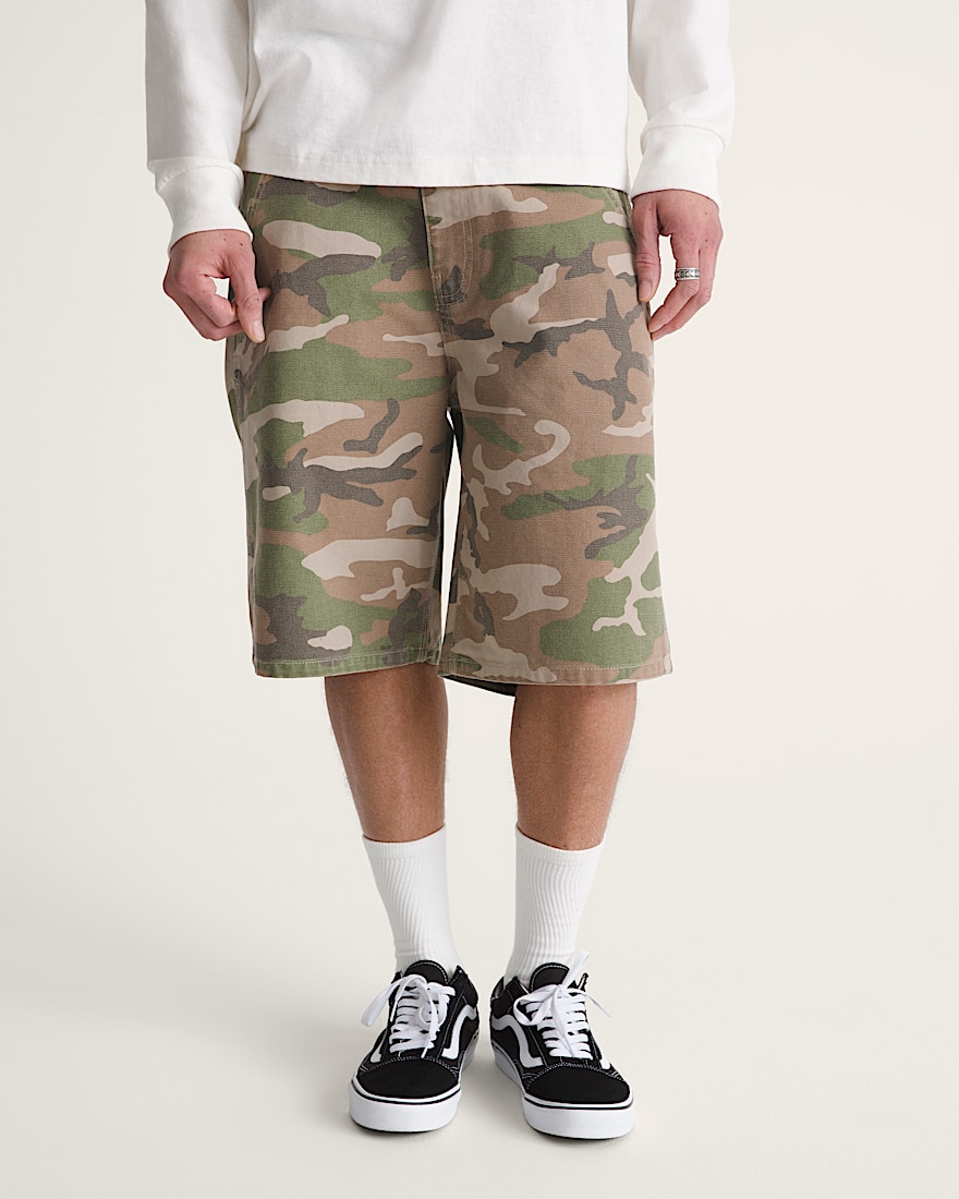 Drill Chore Loose Shorts VANS Vintage Camo Green ALT2