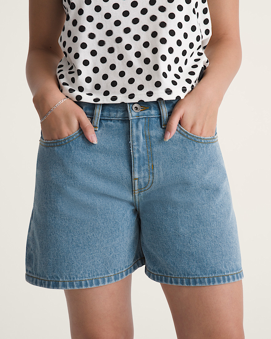 Check5 Mid Rise Shorts VANS Stonewash Blue ALT2