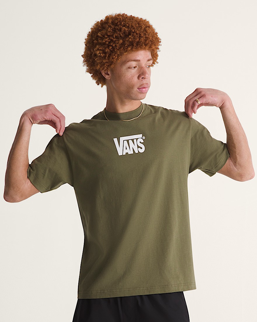Stretch Logo TShirt VANS Mossy Olive Green ALT2