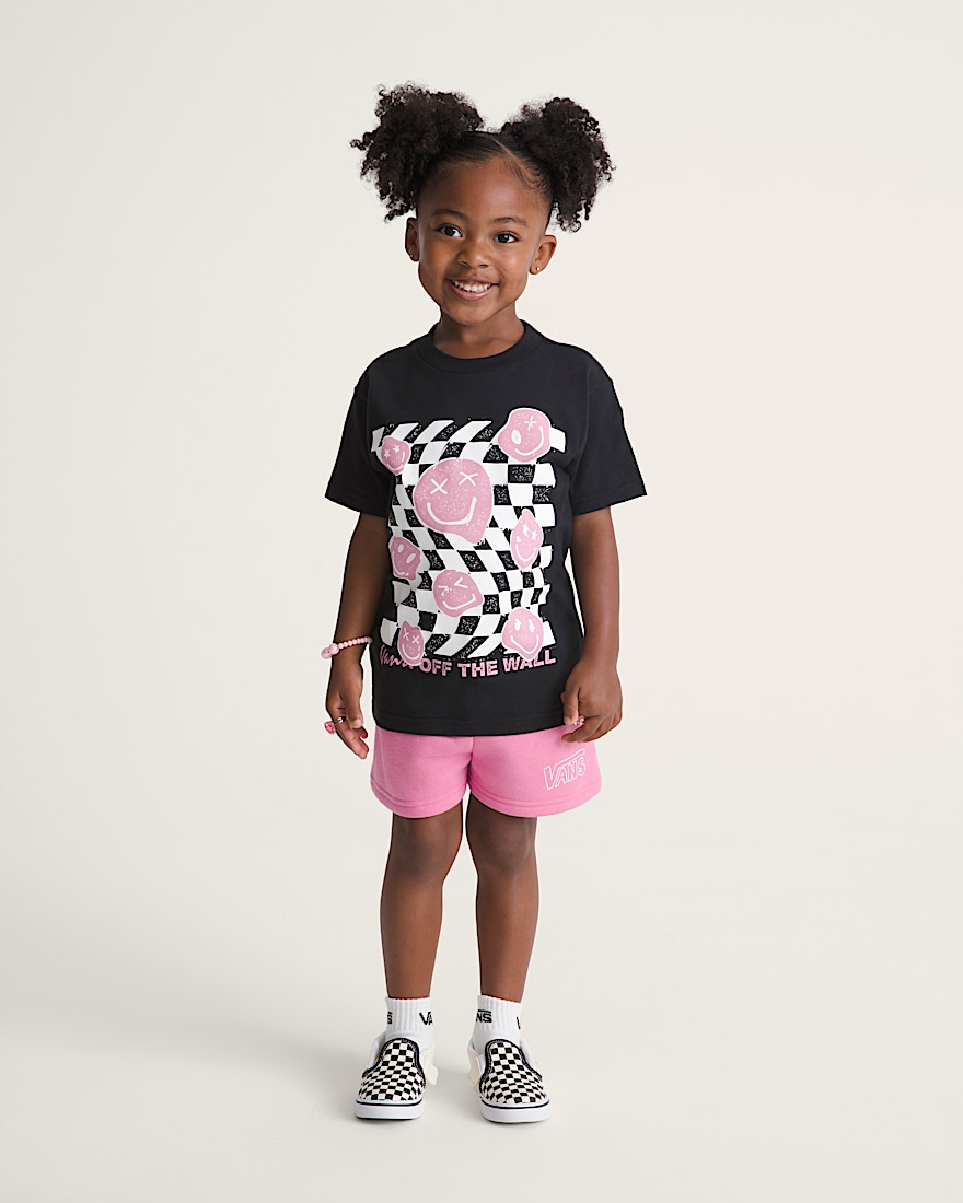 Little Kids Dream Big Fleece Shorts VANS Fizz Pink ALT3