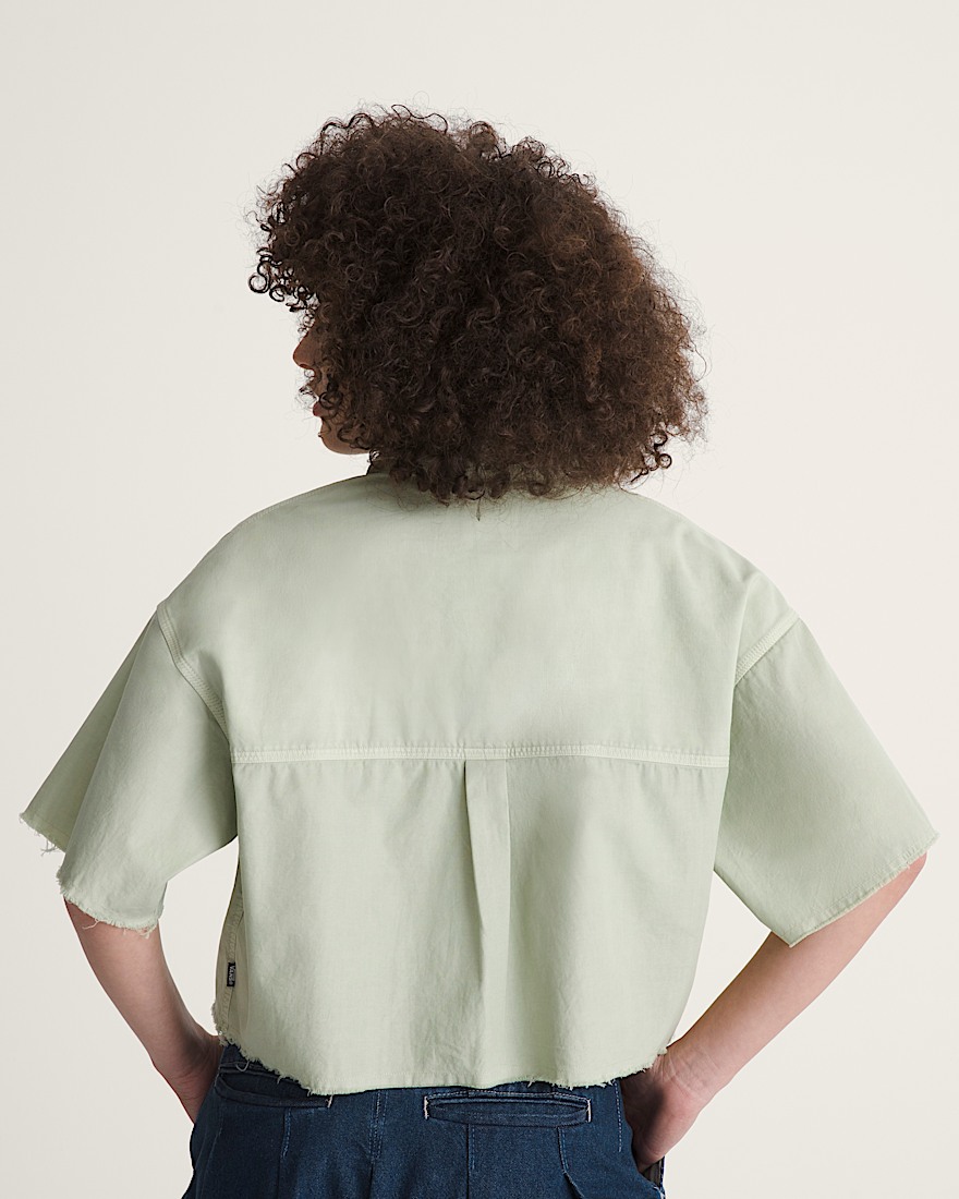 Crop Shirt VANS Soft Sage Green ALT3