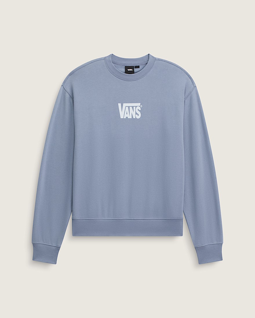 Stretch Logo Crew Sweatshirt VANS Glacial Slate Blue HERO