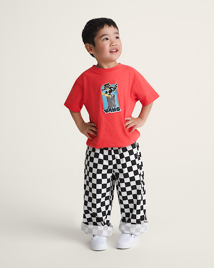 Little Kids Liam Elastic Waist Pants VANS Black  White ALT3