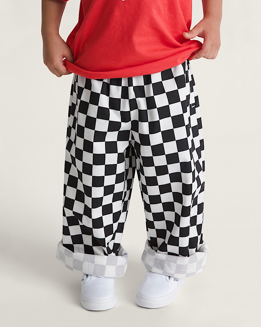 Little Kids Liam Elastic Waist Pants VANS Black  White ALT2