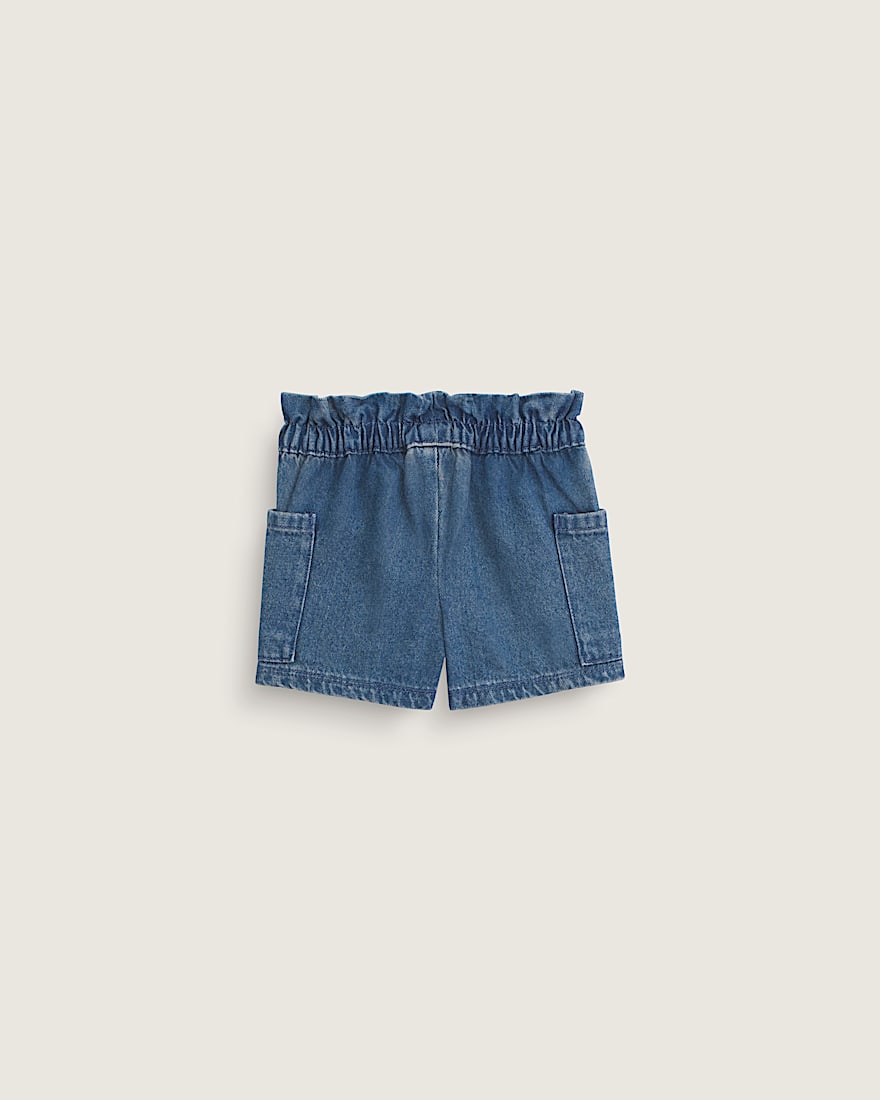 Little Kids Joy Ruffled Elastic Waist Shorts VANS Vintage Indigo Blue ALT1