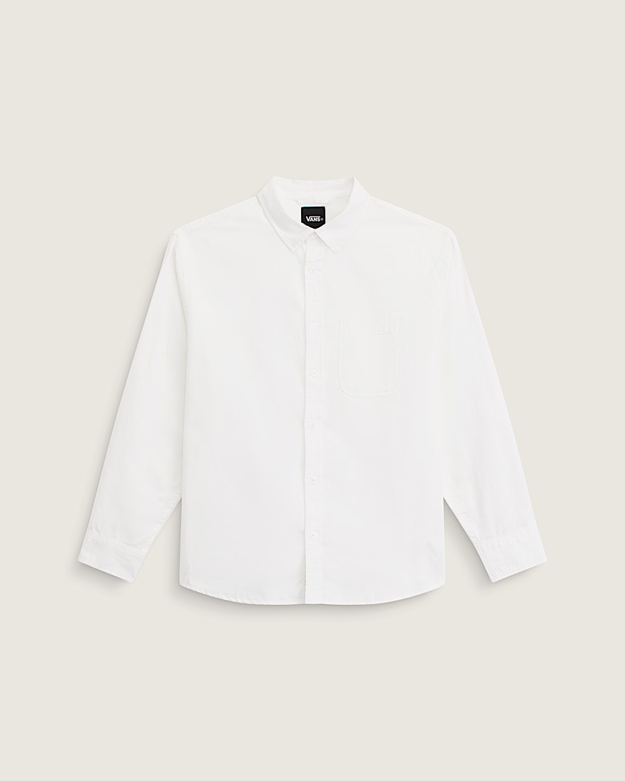 Lawson Solid Oxford Long Sleeve Shirt VANS White HERO