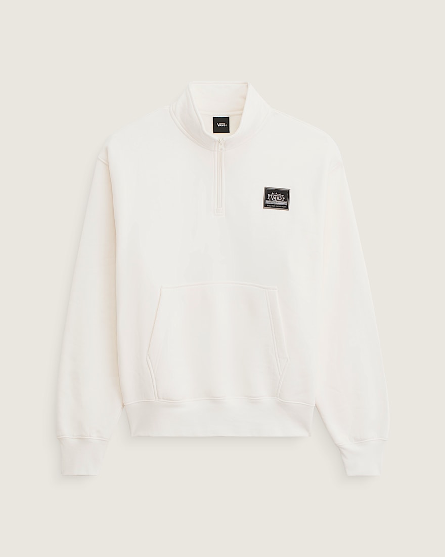 Quarter Zip Sweatshirt VANS Egret White HERO