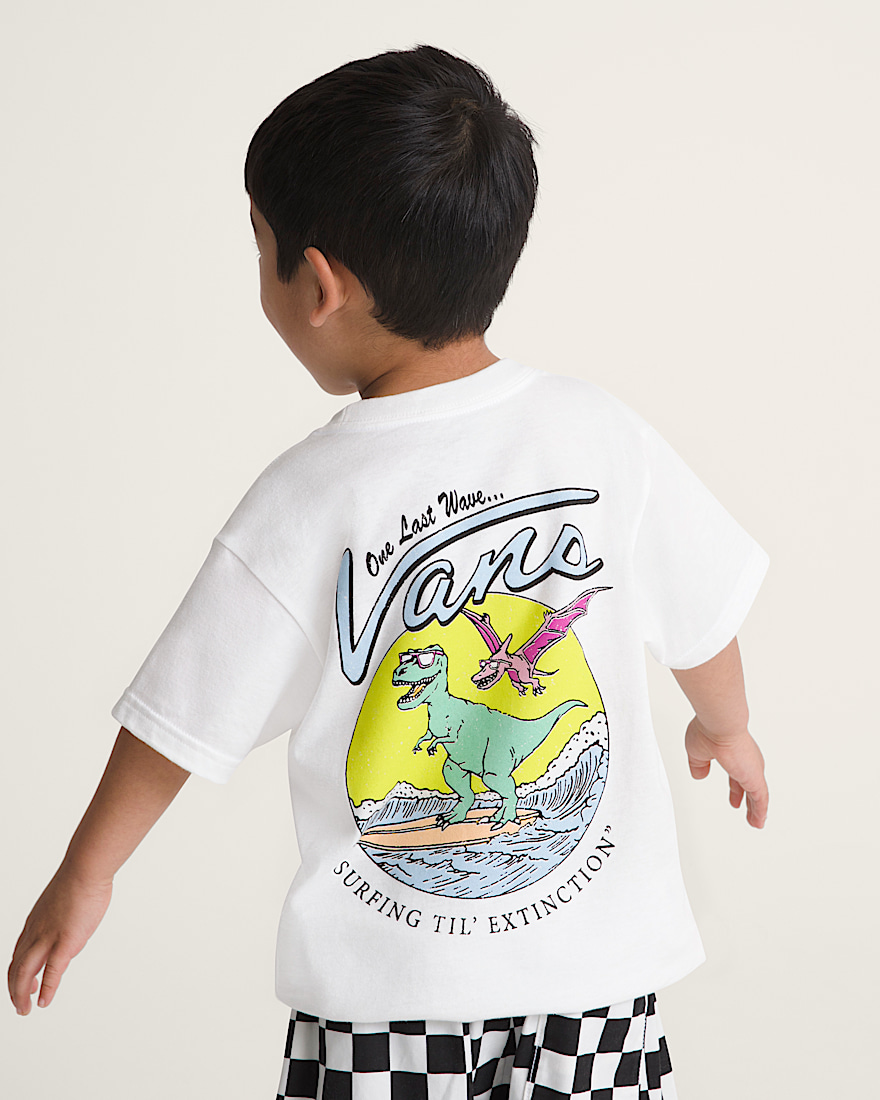Little Kids Surfing Til Extinction TShirt VANS White ALT3