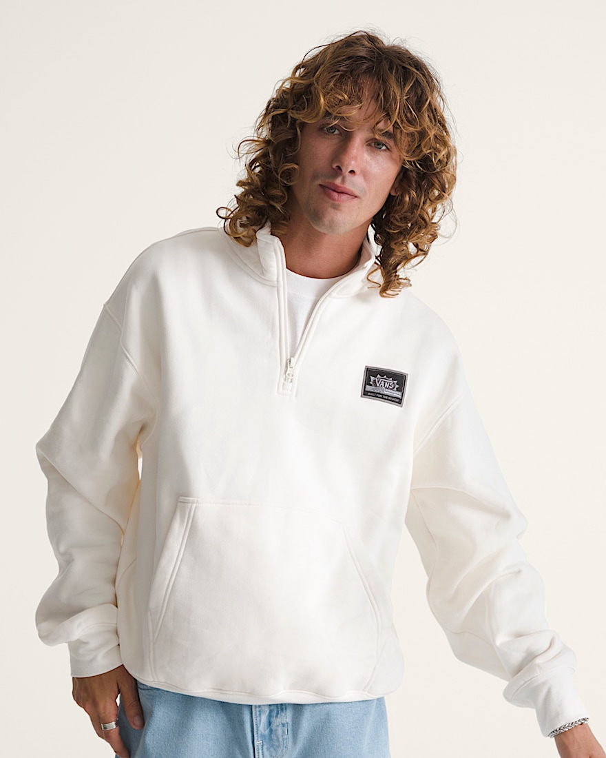 Quarter Zip Sweatshirt VANS Egret White ALT2