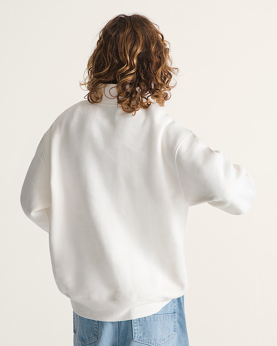 Quarter Zip Sweatshirt VANS Egret White ALT3