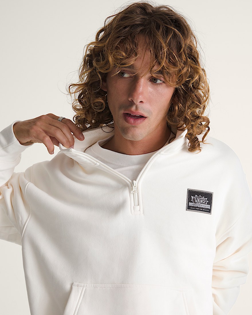 Quarter Zip Sweatshirt VANS Egret White ALT4