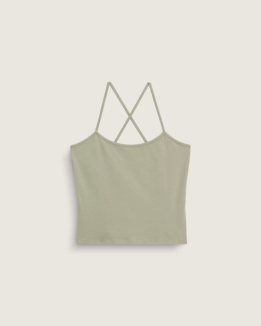Cross Back Tank Top VANS Soft Sage Green HERO