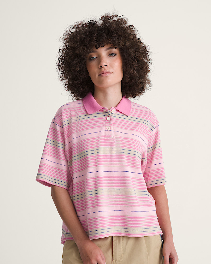 Swing Knit Polo Shirt VANS Fizz Pink ALT2
