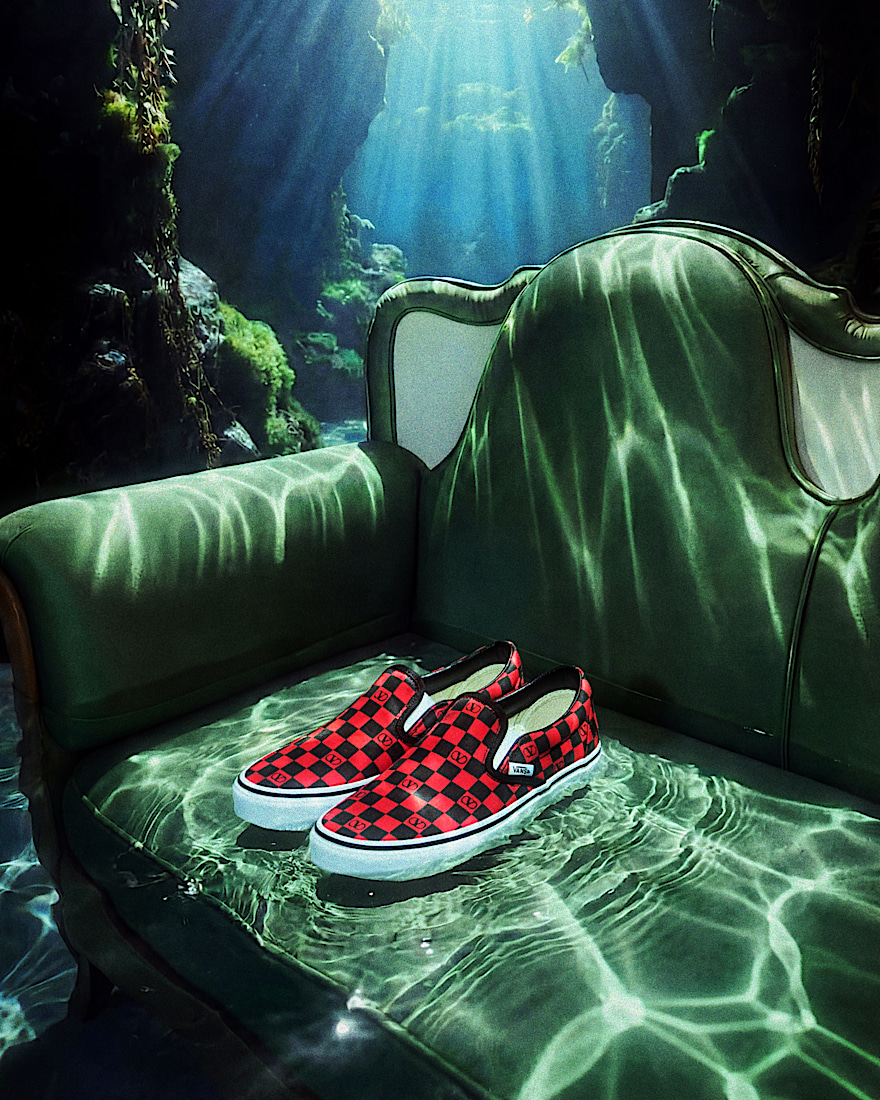 Valentino Garavani and Vans Classic Slip-On Checkerboard