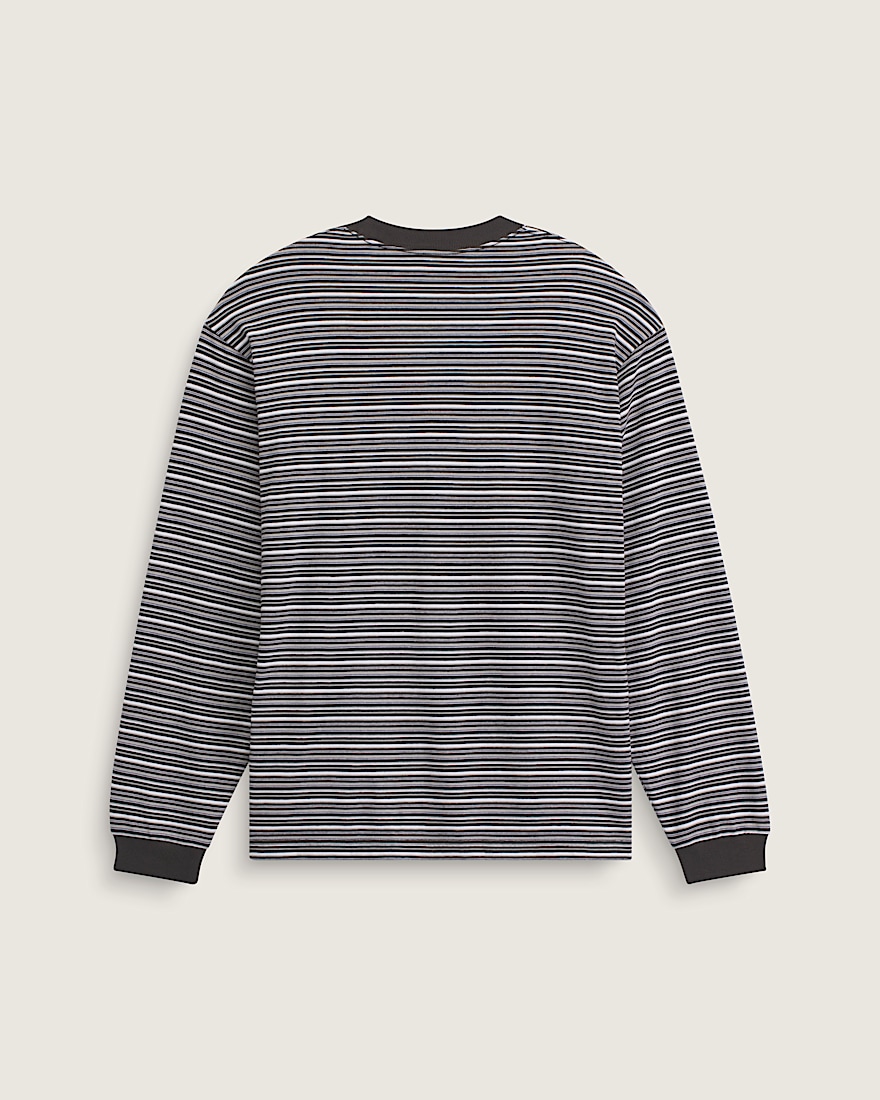 Wesley Stripe Long Sleeve Knit Shirt VANS Faded Black ALT2