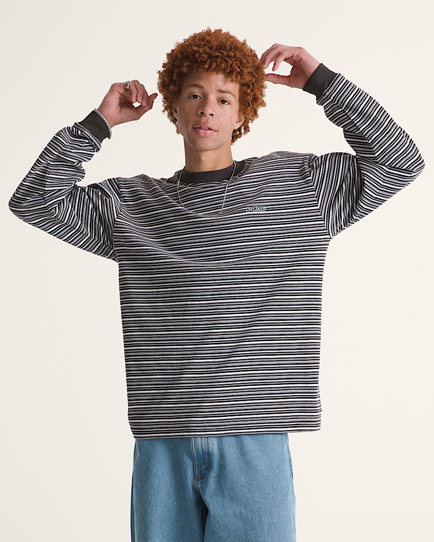 Wesley Stripe Long Sleeve Knit Shirt