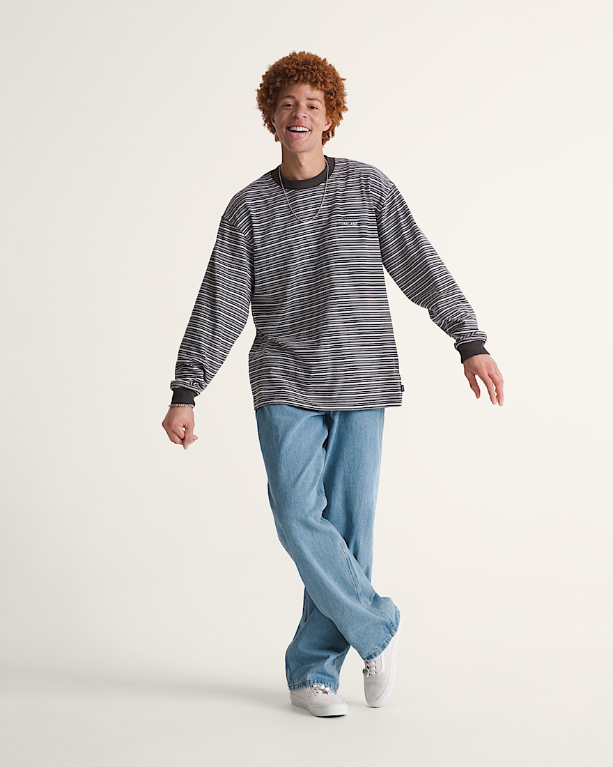 Wesley Stripe Long Sleeve Knit Shirt