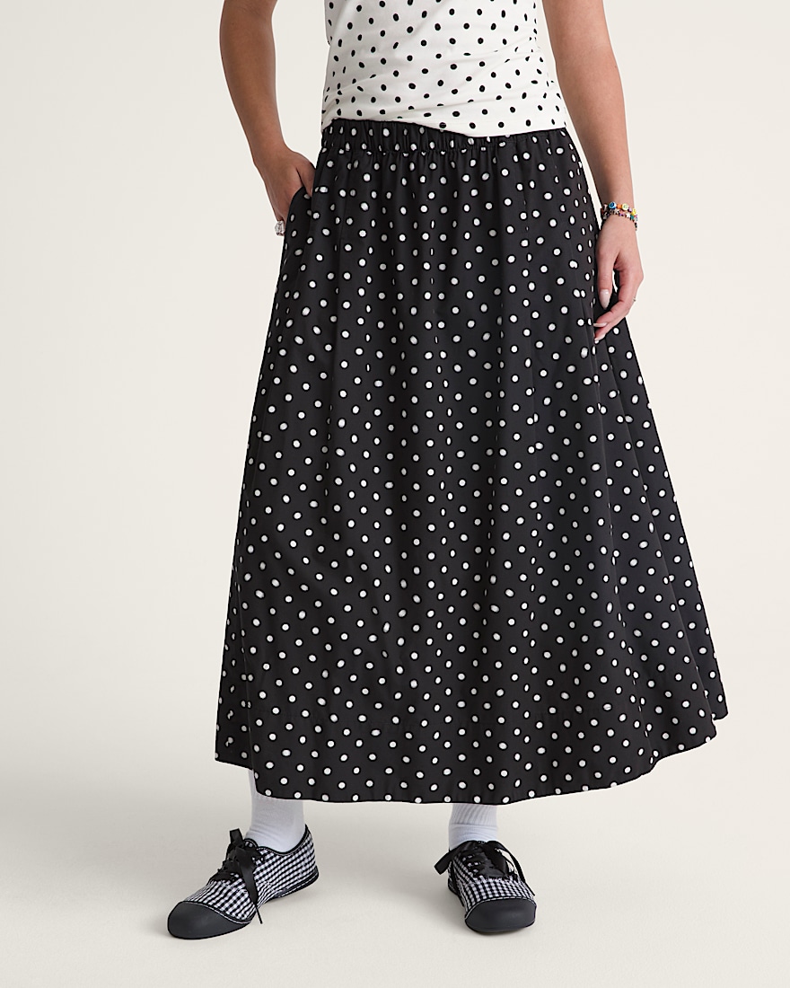 Francesca Skirt VANS Black  Marshmallow White ALT2