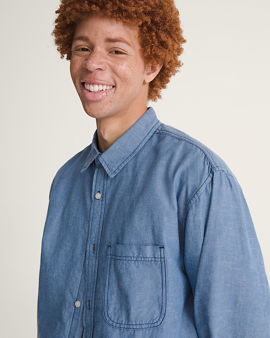 Lawson Solid Oxford Long Sheeve Shirt VANS True Navy Blue ALT4