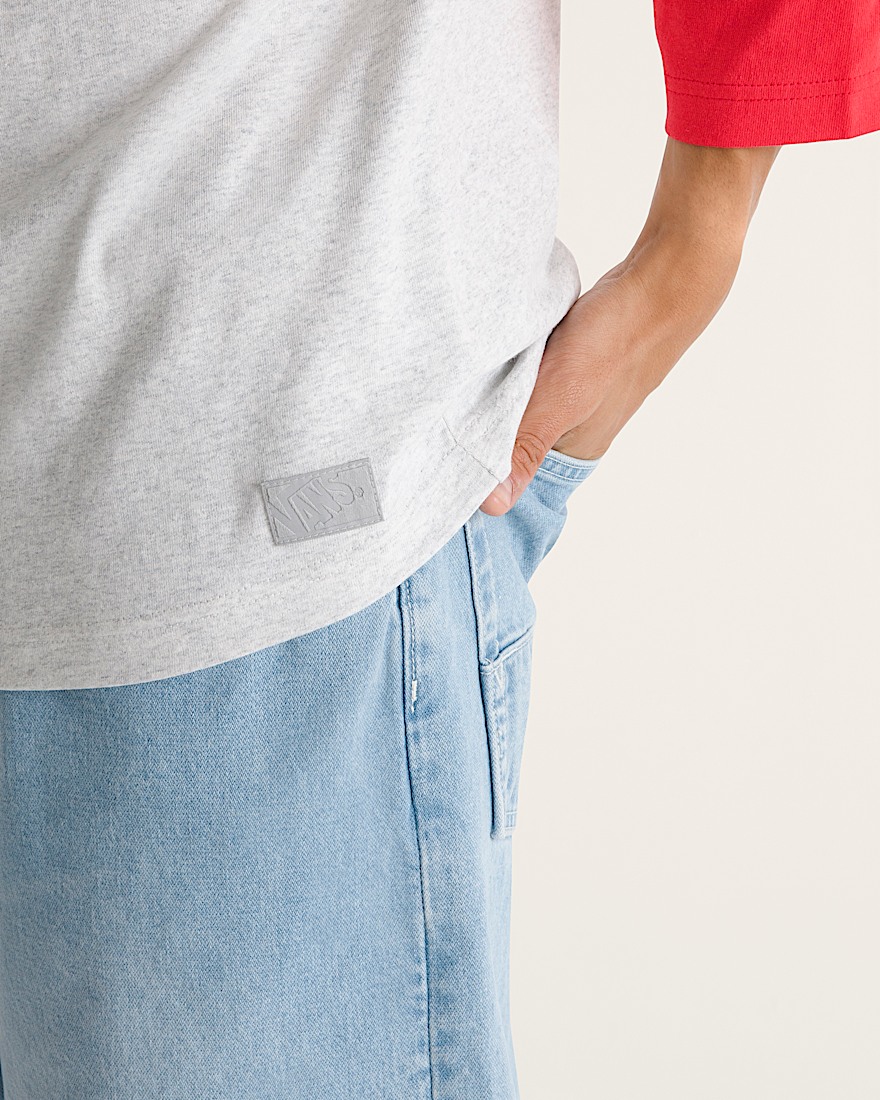 Standard Raglan TShirt VANS Crimson Haze Red  Ash Heather Grey ALT4