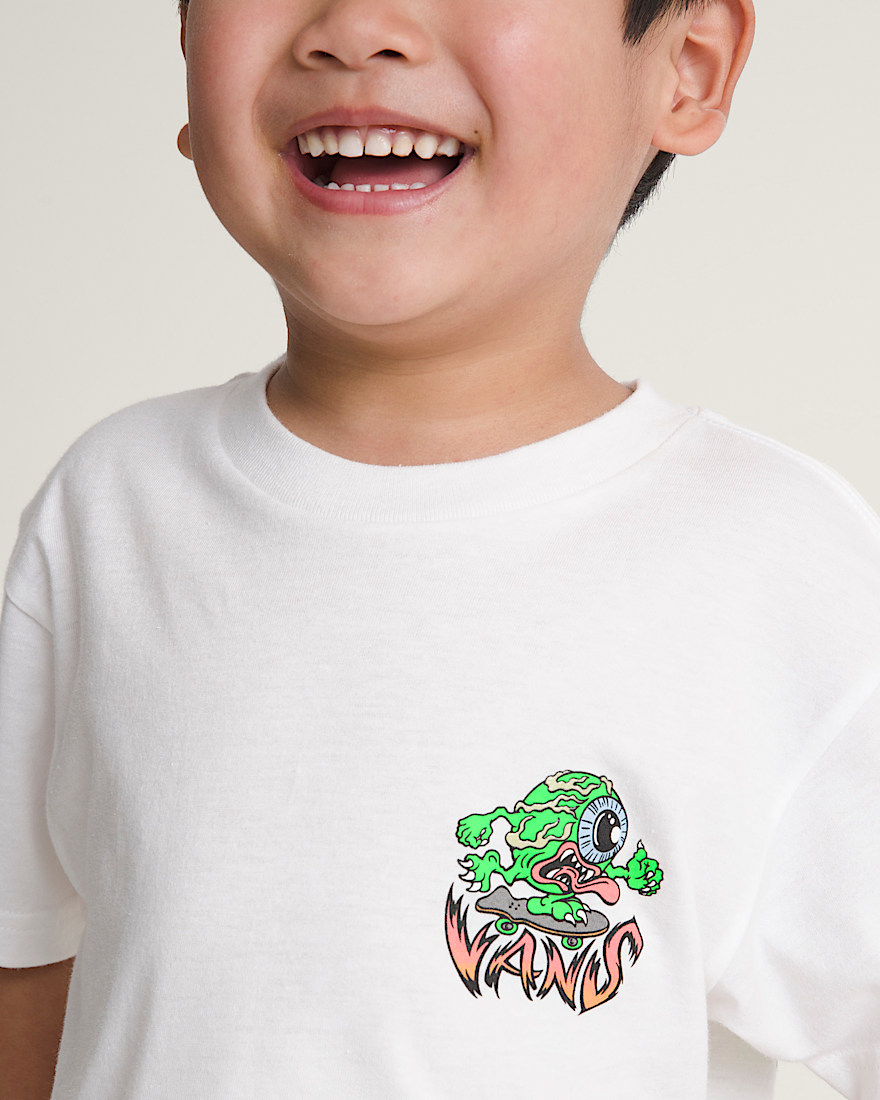 Little Kids Eye Skate Glow in the Dark TShirt VANS GlowintheDark  White ALT5